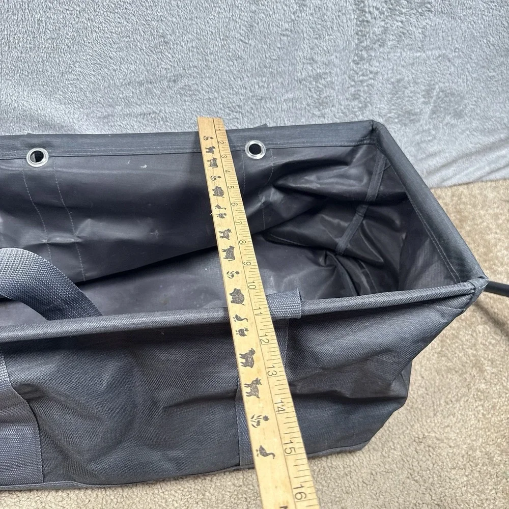 Thirty-One Extra Large Utility Tote Charcoal Gray Storage Travel Bag